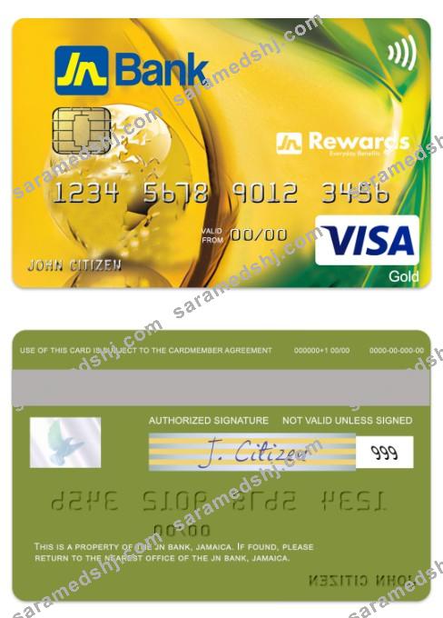 Jamaica JN Bank visa gold credit card